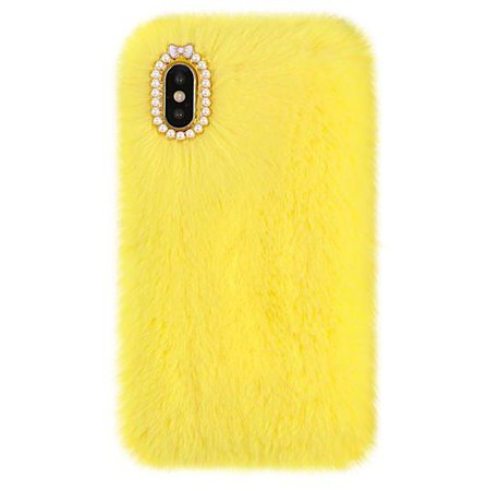 Yellow Faux Fur iPhone Case by Carli Bybel – VelvetCaviar.com