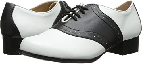 Amazon.com | Ellie Shoes Men's 105-saddle, Black/White, 9 | Oxfords