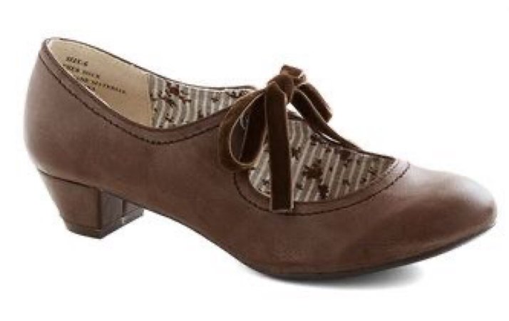 vintage oxford heel shoes brown