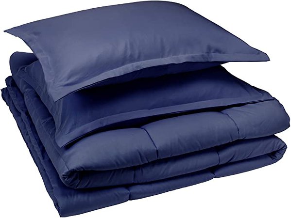 AmazonBasics Comforter Set, Full / Queen, Black, Microfiber, Ultra-Soft: Amazon.ca: Home & Kitchen