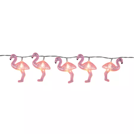 Flott partylyslenke Flamingo med LED-lys, 10 lys | Lampegiganten.no