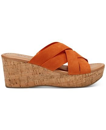 Style & Co Violettee Slide Wedge Sandals, Created for Macy's & Reviews - Sandals - Shoes - Macy's