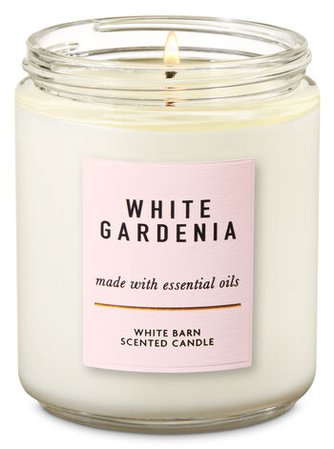 White Gardenia Single Wick Candle | Bath & Body Works
