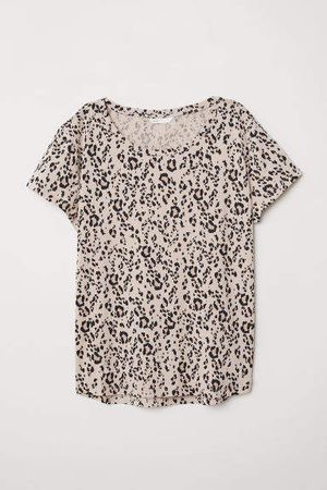 Cotton T-shirt - Beige