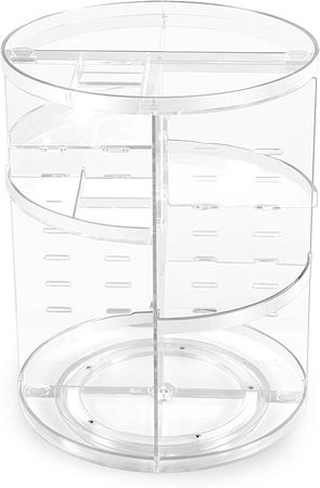 Amazon.com: COYAHO 360° Rotating Makeup Organizer, Spinning Bathroom Organizer Countertop, Cosmetic Organizer Makeup Holder Shelf, Make Up Organizers and Storage for Bedroom, Transparent : Beauty & Personal Care