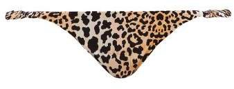Scrunchie Side Leopard Print Bikini Briefs - Womens - Leopard