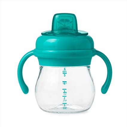Amazon.com : OXO Tot Transitions Soft Spout Sippy Cup with Removable Handles, Teal, 6 Ounce : Baby