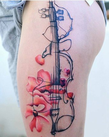 violin brush tattoos - Google Search