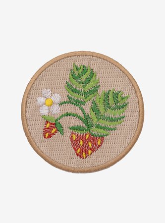 Strawberry Embroidery Patch