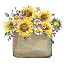 Kettle of Sunflowers - Art