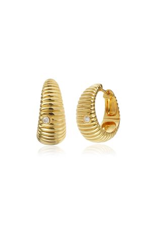 9k Gold Diamond Hoop Earrings By Yvonne Leon | Moda Operandi