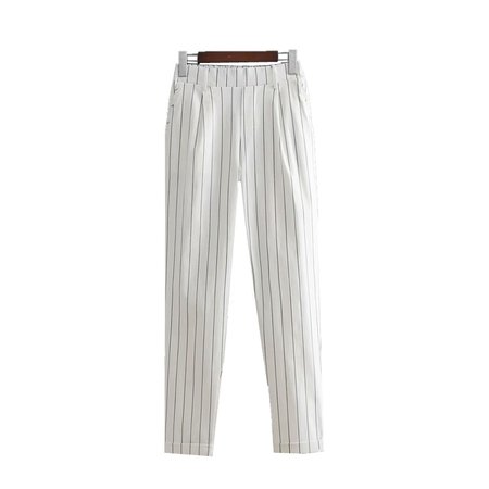 stipped linen pant