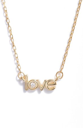 Argento Vivo Sterling Silver Love Pendant Necklace | Nordstrom