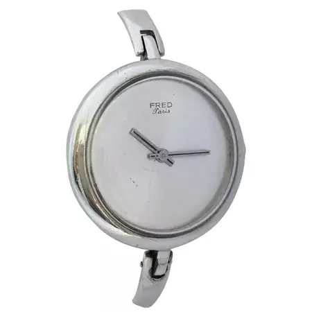 Vintage Silver Fred Ladies Mechanical Watch For Sale at 1stDibs | quilbe paris watch, ladies hand watch, watch fred
