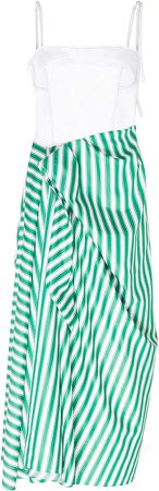Rosie Assoulin Cotton Striped Corset Dress Size: 0