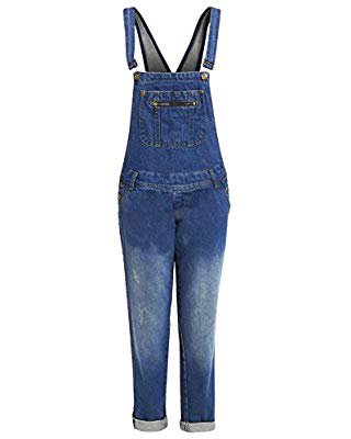Uskees Maternity Dungarees - Darkwash Denim Blue Pregnancy Overalls Maternity Fashion Grace: Amazon.co.uk: Shoes & Bags