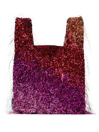 Ashish multicoloured tinsel embellished tote bag £565 - Shop Online SS19. Same Day Delivery in London