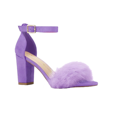 purple fur heel
