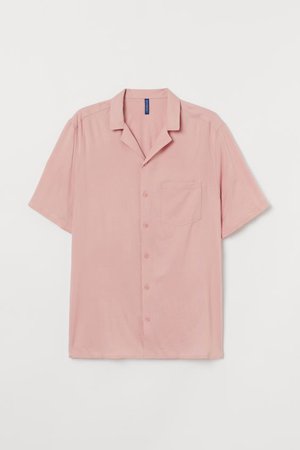 Viscose Resort Shirt - Light pink - Men | H&M US