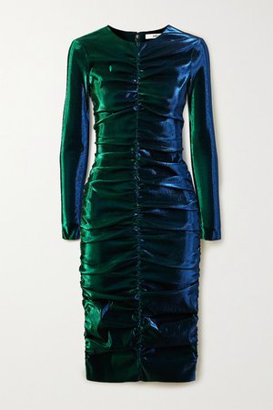 AREA | Ruched Lurex dress | NET-A-PORTER.COM