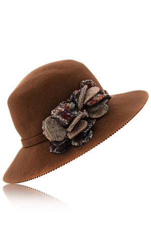 MARINI SILVANO LANA Brown Wool Fedora Hat – PRET-A-BEAUTE.COM