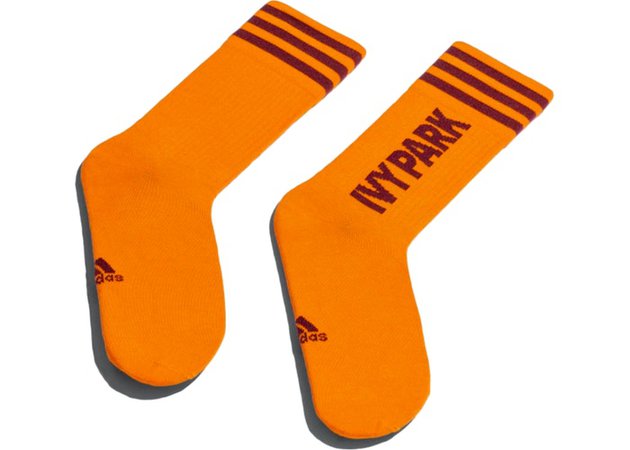 adidas Ivy Park Logo Socks (3 Pair) Dash Grey/Solar Orange/Maroon - FW19