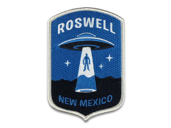 Roswell, New Mexico UFO Alien Abduction embroidered patch [CowboyYeehaww]