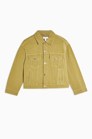 **Khaki Denim Utility Jacket by Topshop Boutique | Topshop