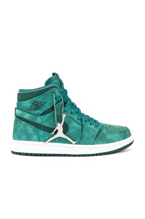 Jordan Air Jordan 1 Zoom Air Comfort Sneaker in Bicoastal, Noble Green, & White | REVOLVE