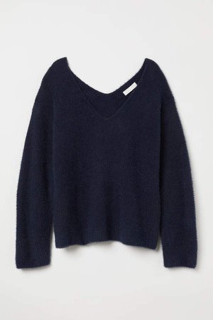 V-neck Sweater - Blue