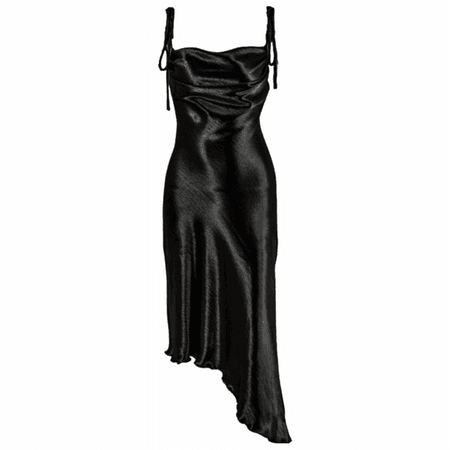 Jillisa Satin Asymmetrical Midi Dress – Lmxo Styled: The Edit