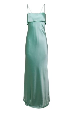 ABS - Mint Green Satin Slip Gown Sz 6 – Current Boutique