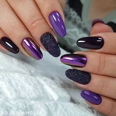 purple black nails - Google Search