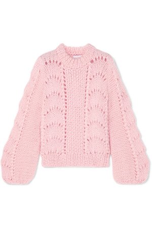 GANNI | Julliard mohair and wool-blend sweater | NET-A-PORTER.COM