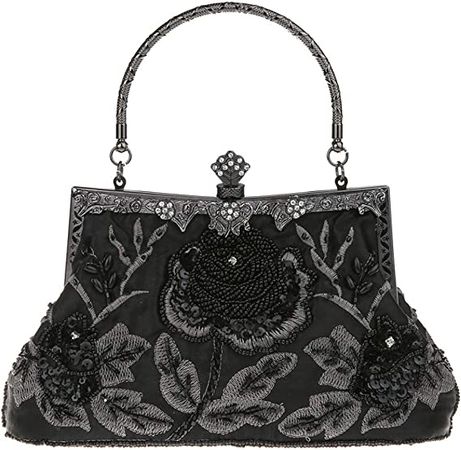 Amazon.com: Ro Rox Marie Vintage 1920's Flapper Gatsby Peaky Blinders Party Evening Handbag - Burgundy : Clothing, Shoes & Jewelry