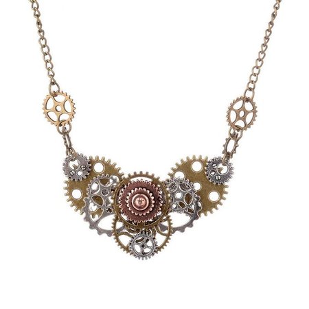 Grinds My Gears Steampunk Necklace