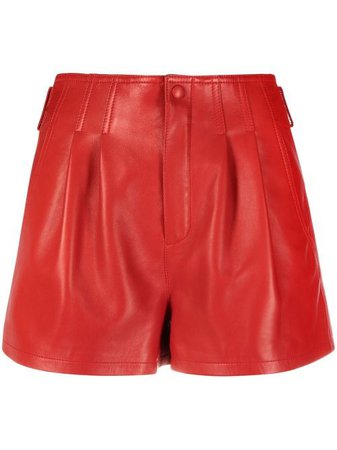 Shop Saint Laurent high-waisted pleated shorts with Express Delivery - FARFETCH