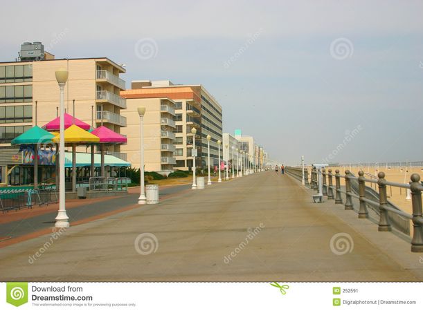 Virginia Beach Boardwalk stock image. Image of vacation - 252591