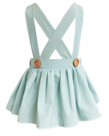 Daphne Pleated Suspender Skirt - Sky Blue | Bailey&#39;s Blossoms