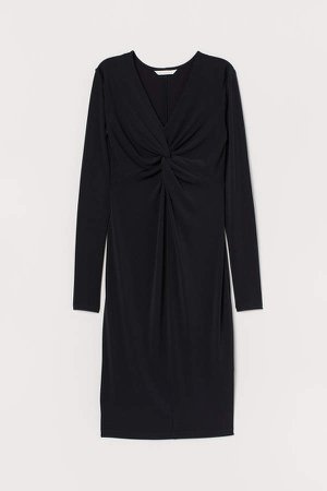 MAMA Knot-detail Dress - Black