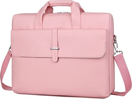 Amazon.com: Laptop Bag for Women 15.6 inch Leather Laptop Tote Bag Waterproof Lightweight Womens Laptop Briefcase Professional Business Office Work Bag Large Handbag Travel Shoulder Bag, Pink : Electronics