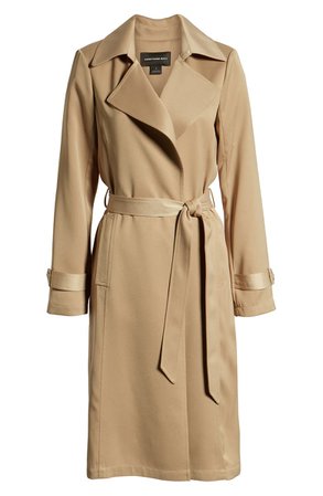 Something Navy Pleat Back Trench Coat (Nordstrom Exclusive) | Nordstrom