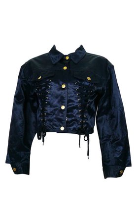 Navy Blue Iconic Corset Style Jacket