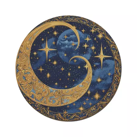 Round Celestial Rug for Indoors Cosmos Design Home Decor for - Etsy