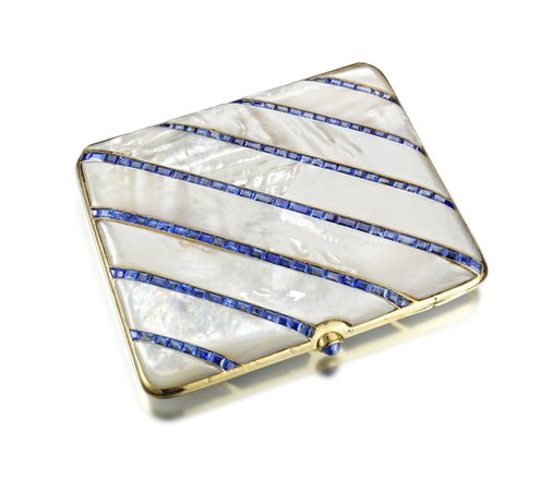Sapphire and Mother of pearl Clutch