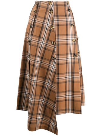 Shop A.W.A.K.E. Mode asymmetric midi skirt with Express Delivery - FARFETCH