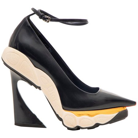 Raf Simons for Christian Dior Patent Leather Runway Sneaker Pumps, Fall 2014 For Sale at 1stdibs