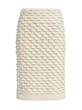 Shop Bottega Veneta Fish Scale Wool Midi-Skirt | Saks Fifth Avenue