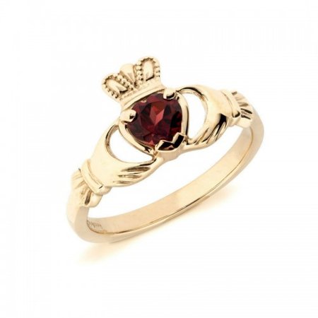Natural Garnet Claddagh Ring | Claddagh Jewellers