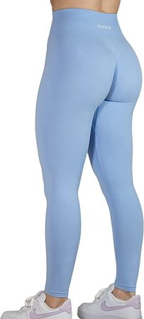 AUROLA Dream Collection Workout Leggings for Women High Waist Seamless Scrunch Athletic Running Gym Fitness Active Pants Serenity Blue M at Amazon Women’s Clothing store